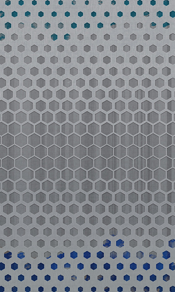 geometric hexagons mural wallpaper