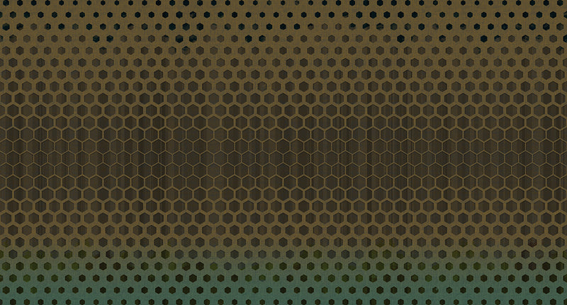 geometric hexagons mural wallpaper