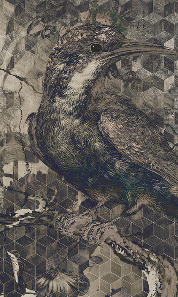 floral bird mural wallpaper