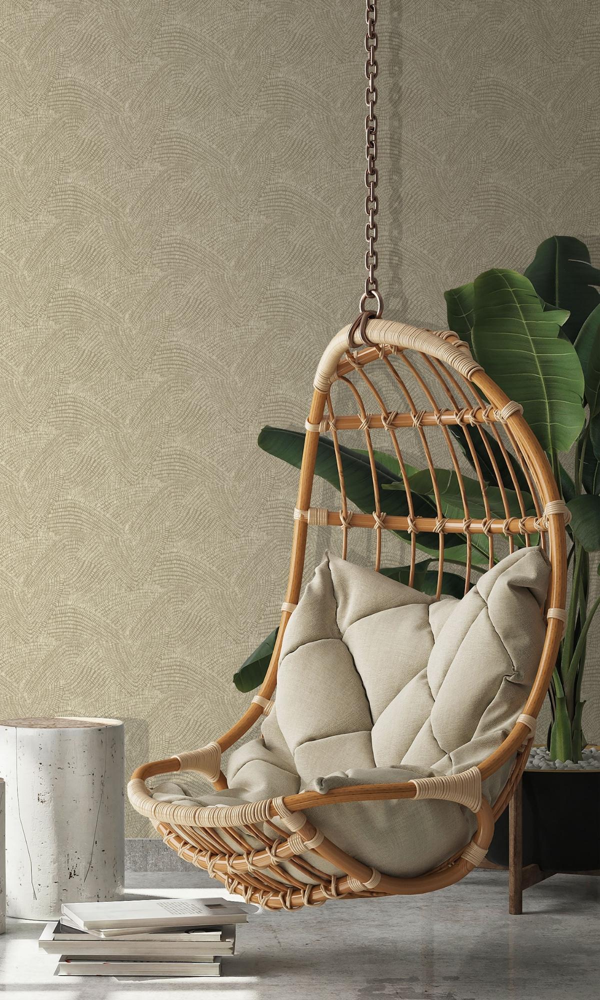 Dark Natural Art Deco Textured Wallpaper R7916
