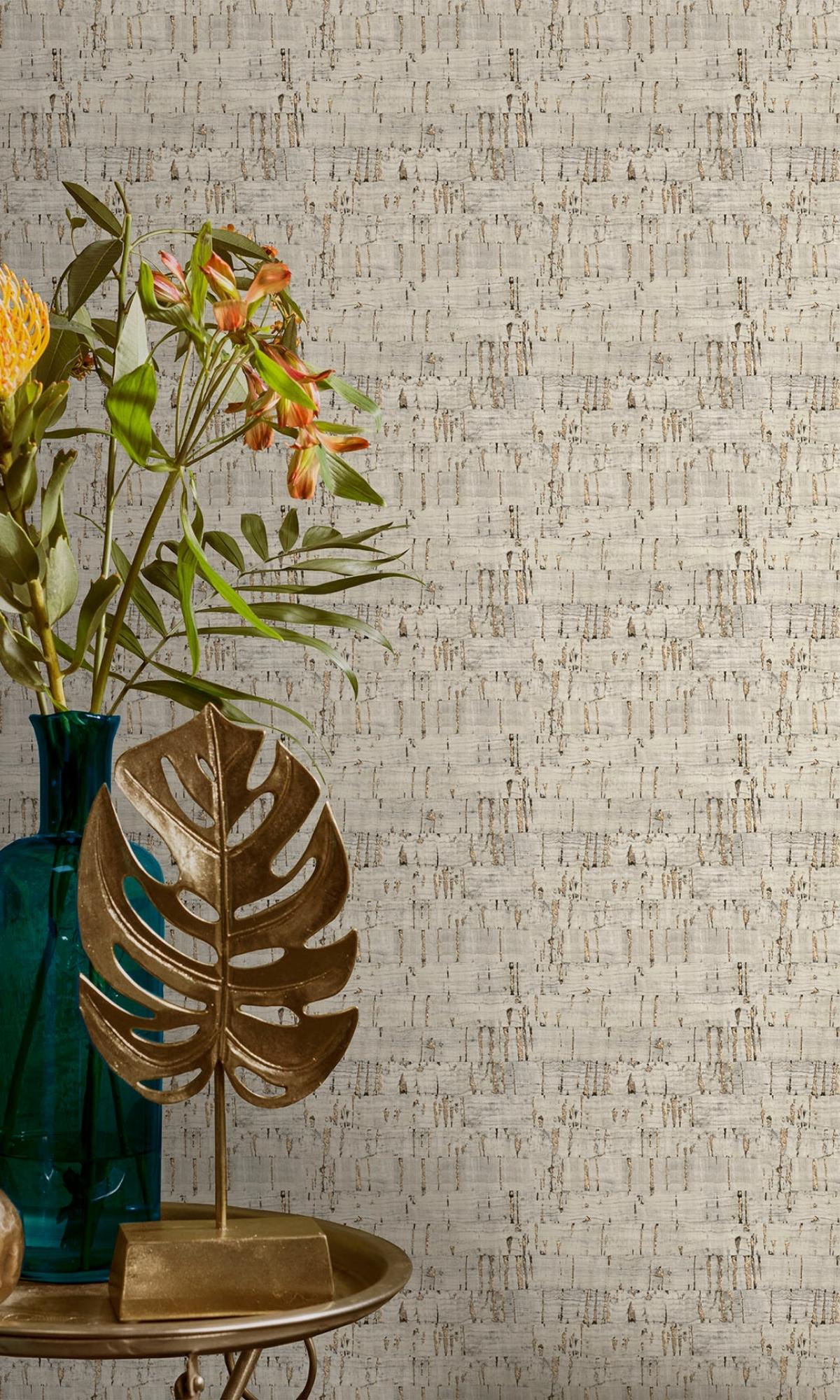Champagne Cork-like Natural Wallpaper R7920