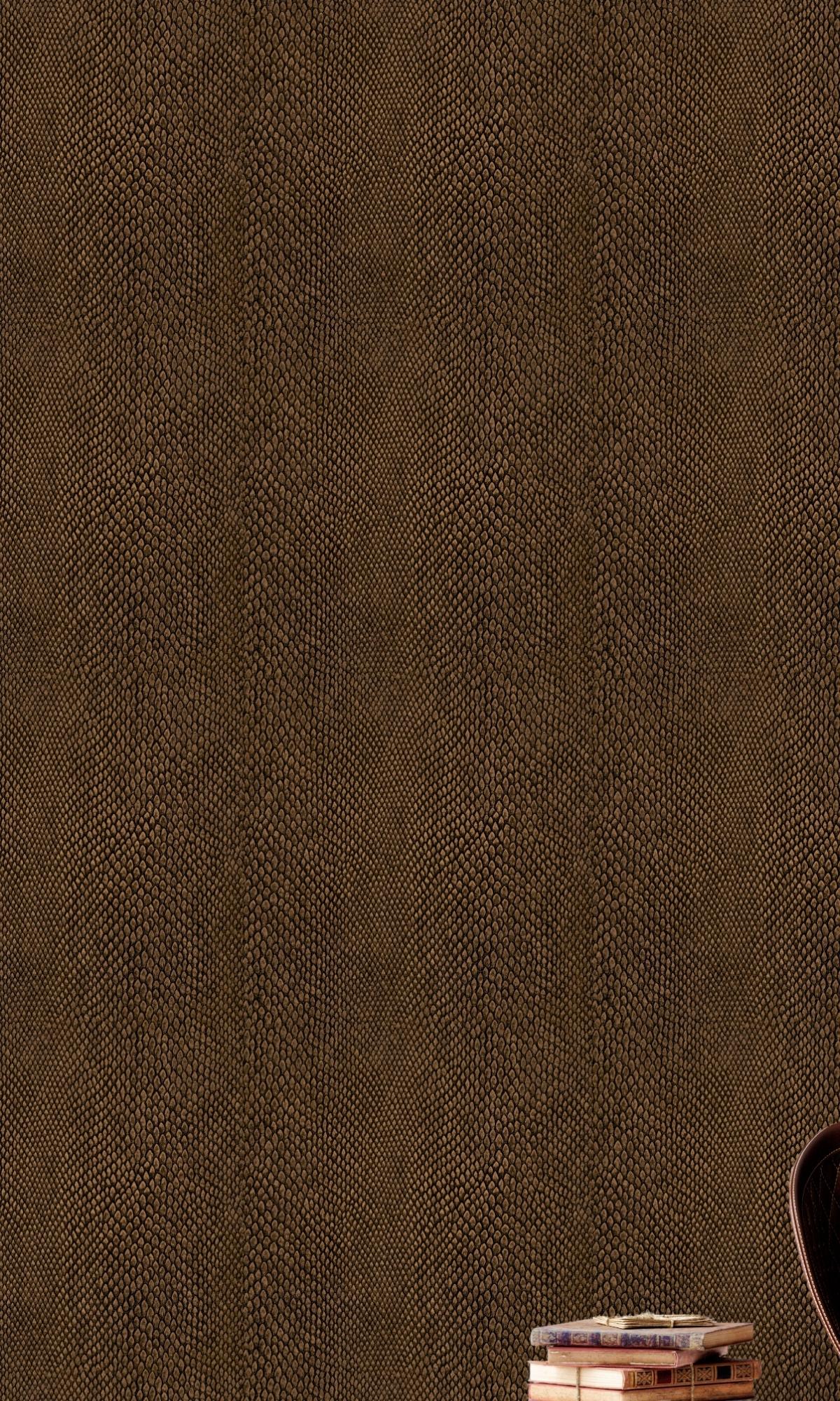 Gold Snake Print Textured Wallpaper R7928