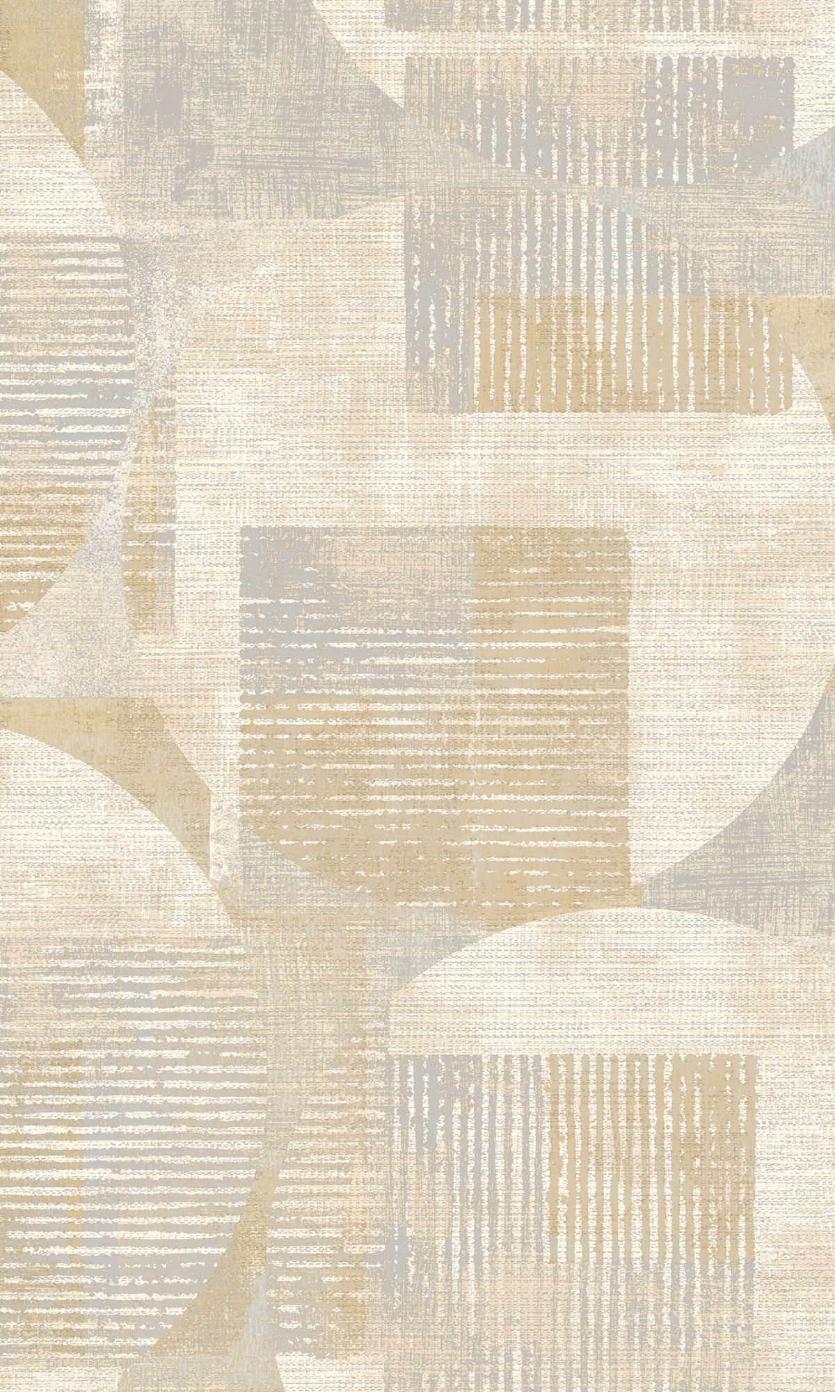 Natural Geometric Cirles and Stripes Wallpaper R8184