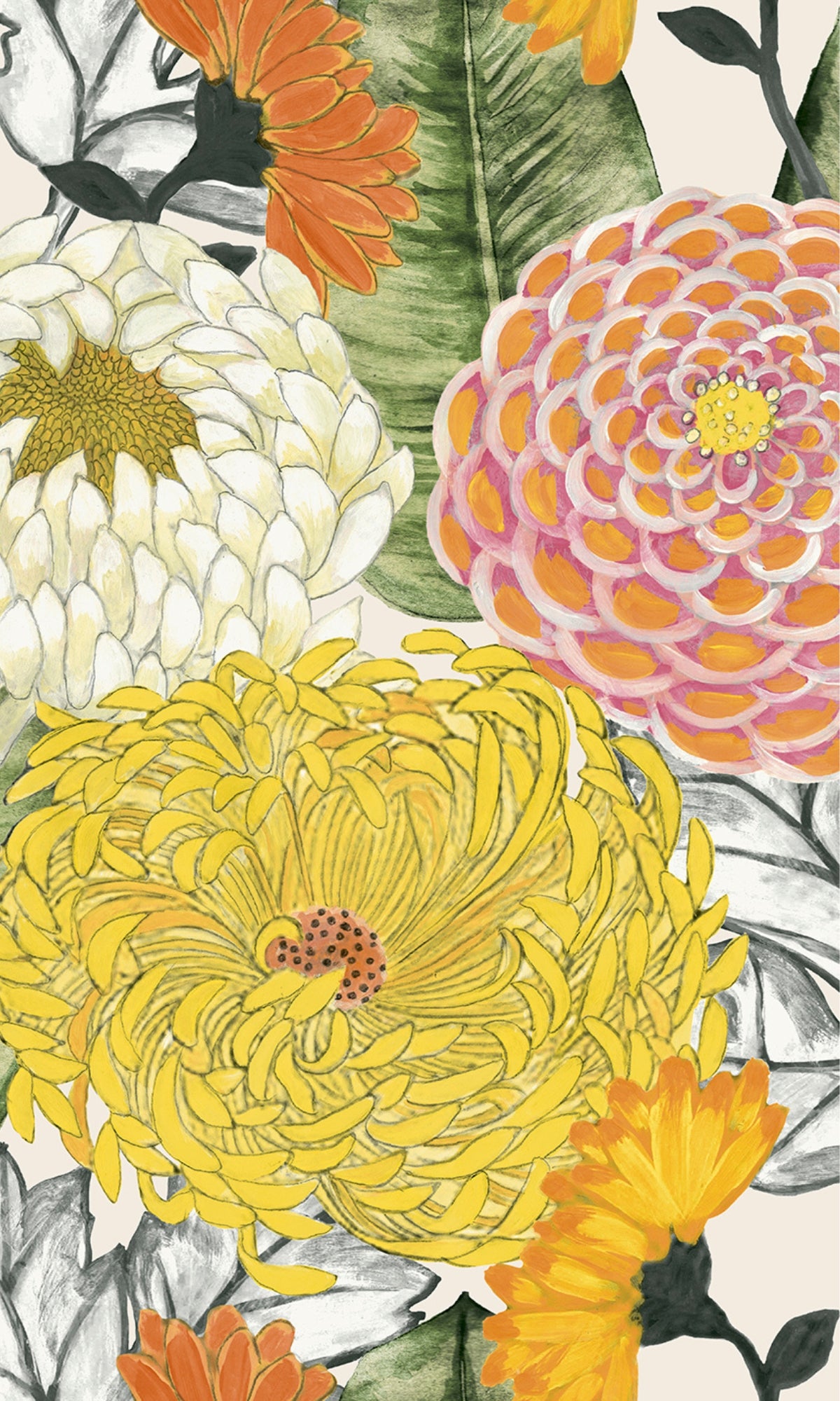 bold floral blossoms, floral backdrop, flower backdrop, floral backdrop wallpaper, flower motif, flower background, floral background, floral background wallpaper, floral peel and stick wallpaper, flower wallpaper, floral wallpaper, floral wallpaper flowers, aesthetic flower wallpaper, repeating wallpaper pattern, textured wallpaper, textured wallpaper accent wall, textured wallpaper ideas, bold floral wallpaper, orange floral wallpaper, floral wallpaper for home