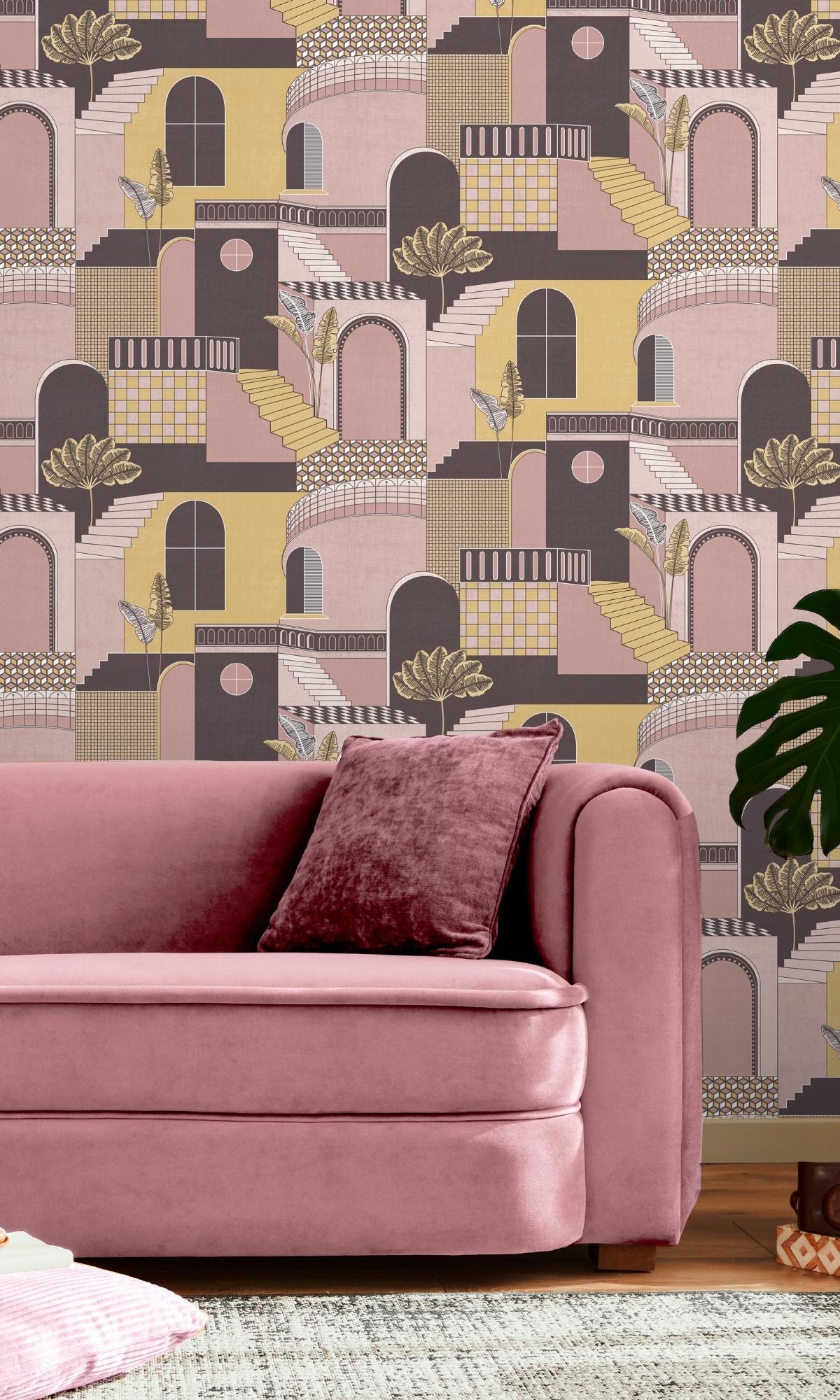 pink metallic wallpaper