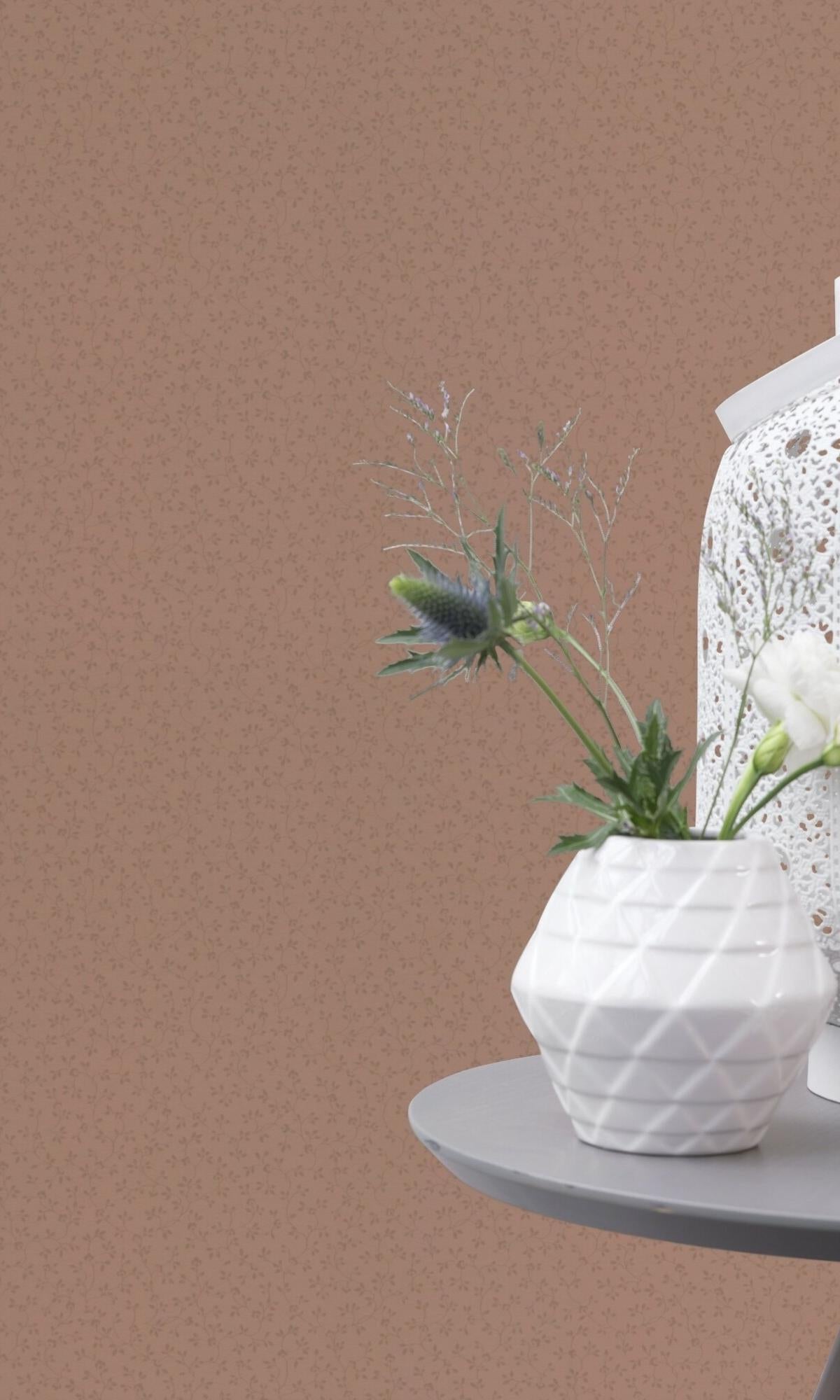 Pink Minimalist All Over Prints FLoral Wallpaper R7860