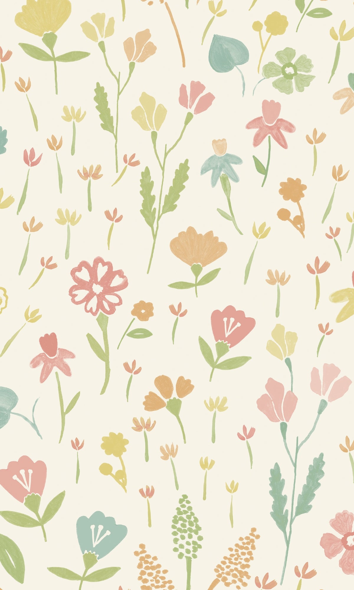 Pink Minimalist Floral Prints Wallpaper R7973