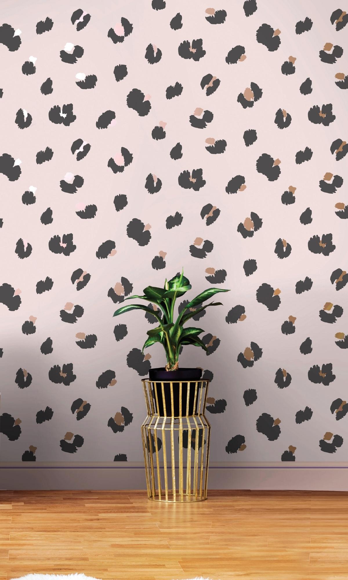 pink painted wallpaper