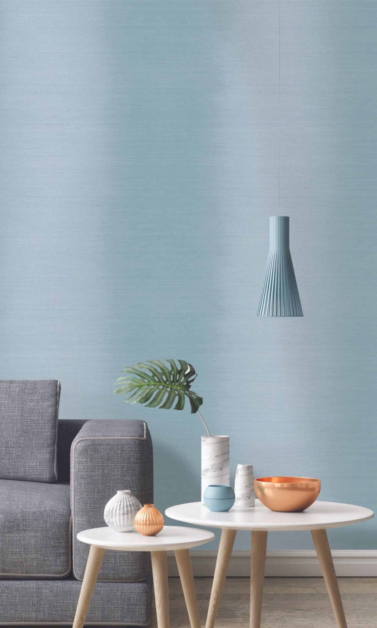 Teal Lavish Glasshouse Metallic Stripe Wallpaper R7537