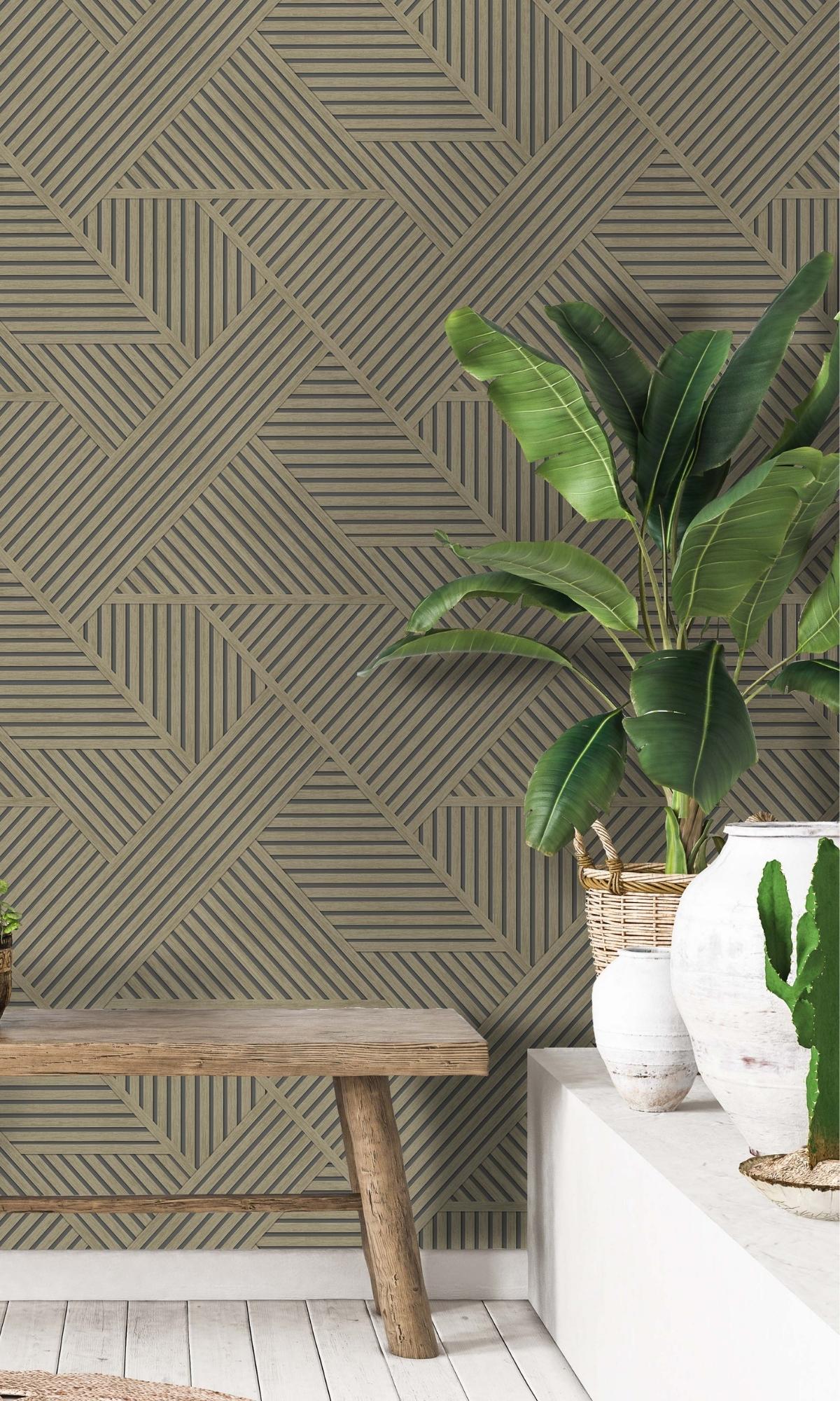 Dark brown natural wood wallpaper