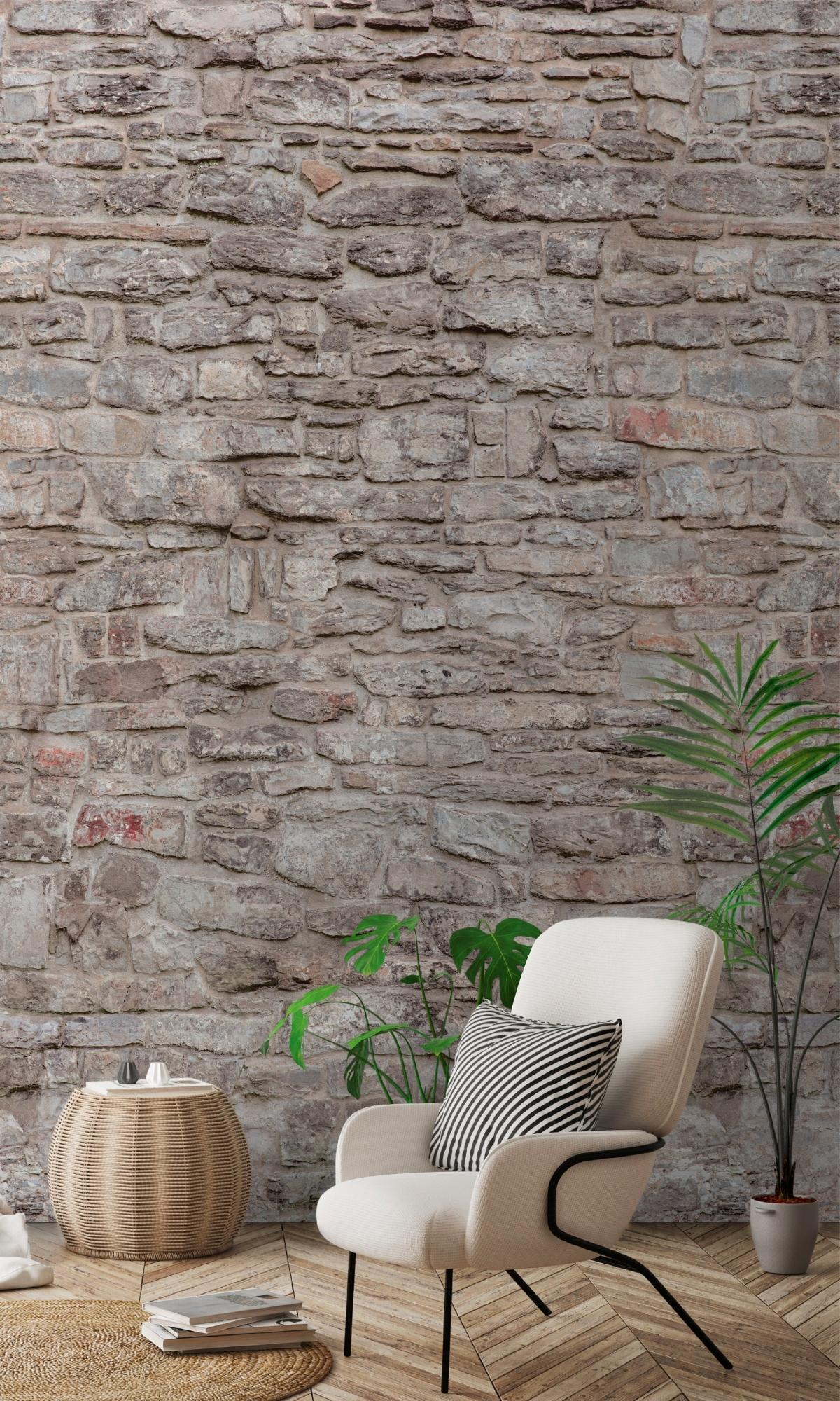 Beige Castle Stone Like Digital Wallpaper Mural RM2016