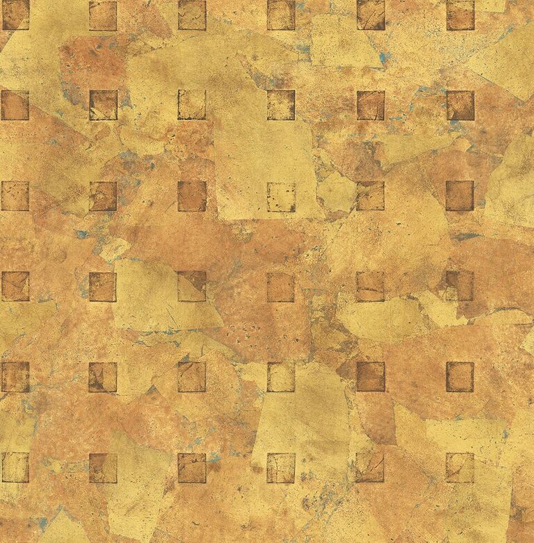 Yellow Textured Squares Geometric Wallpaper R5121
