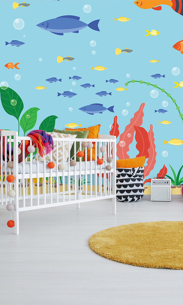 children's daycare wallpaper