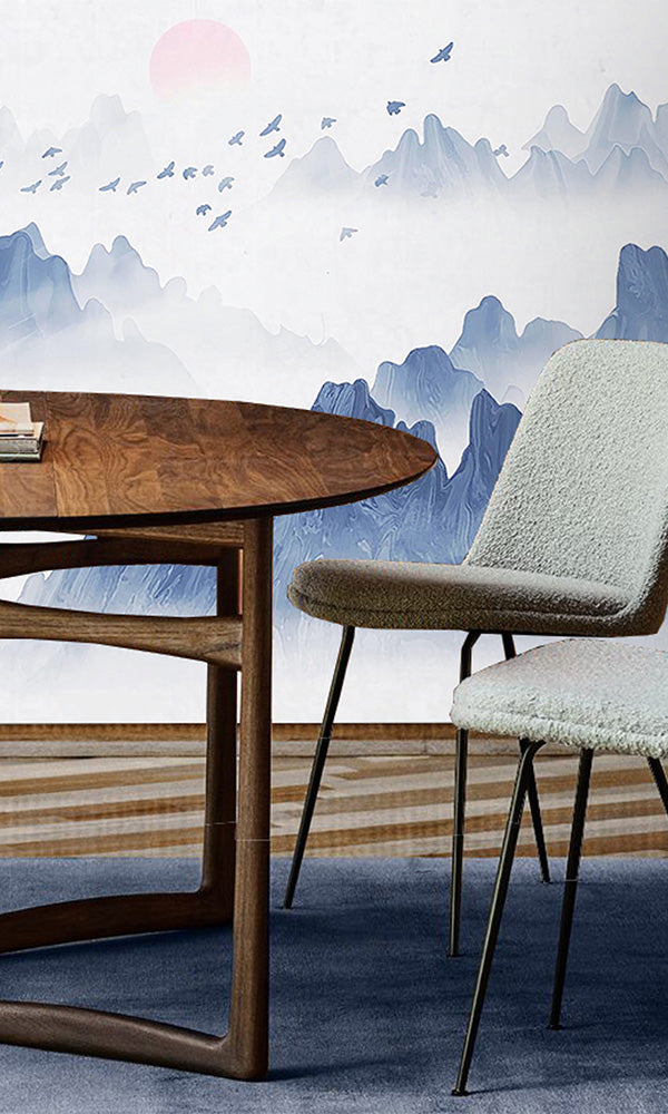mountains feature wall wallpaper