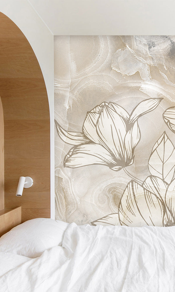 floral hotel wallpaper