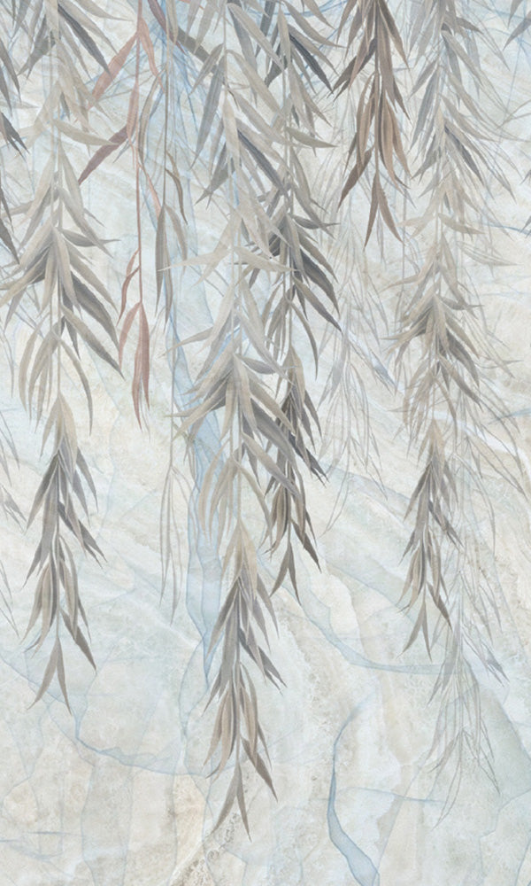 nature leaves waiting room wallpaper