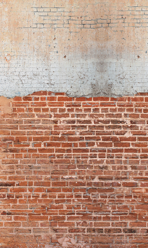 faux realistic brick bar wallpaper