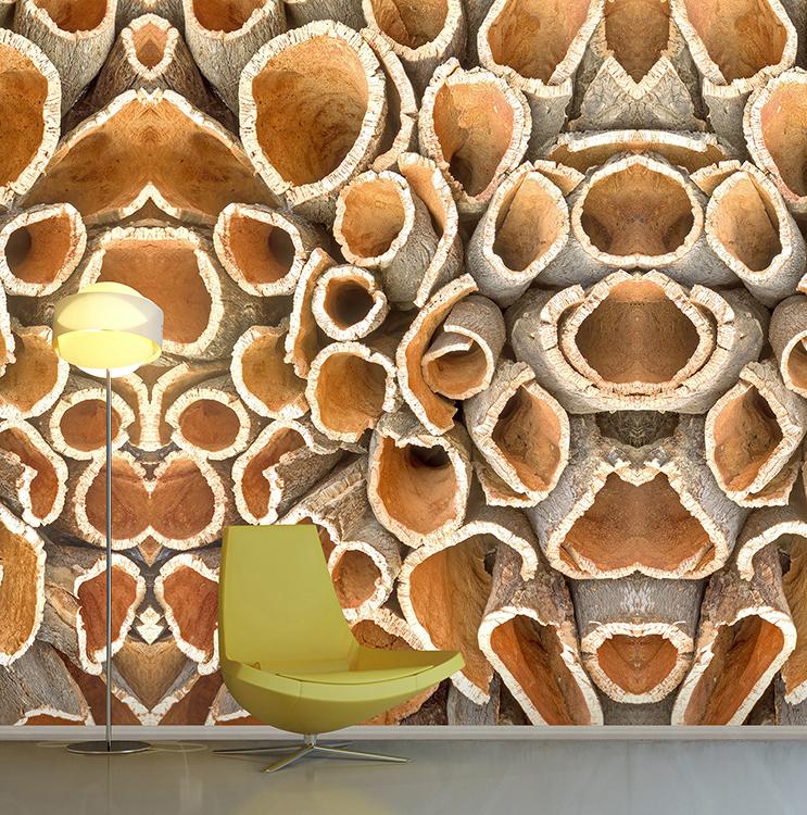 Copper Oak Digital Mural Wallpaper M8934