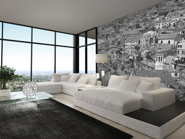 Stylish Commercial Wallpaper and Mural Combinations