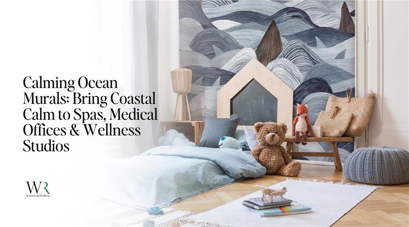Mural Calming Ocean: Introduce Sea Therapy to SpA, Medical and Wellness Studios
