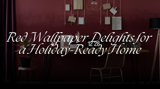 Red Wallpaper Delights for a Holiday-Ready Home