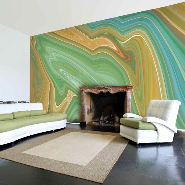 watercolor wall mural