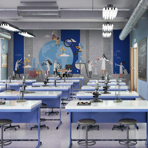 school wallpaper murals