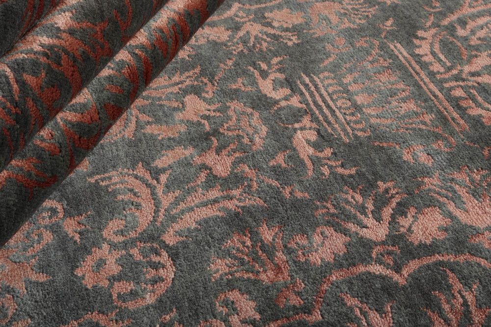 The Damask Collection: Luxurious Hand Knotted Kashmir Rugs for Elegant Spaces207 cm x 301 cm