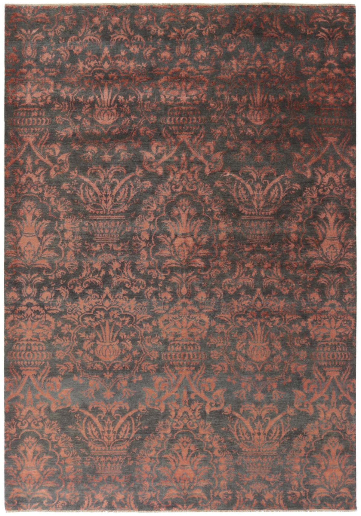 The Damask Collection: Luxurious Hand Knotted Kashmir Rugs for Elegant Spaces207 cm x 301 cm