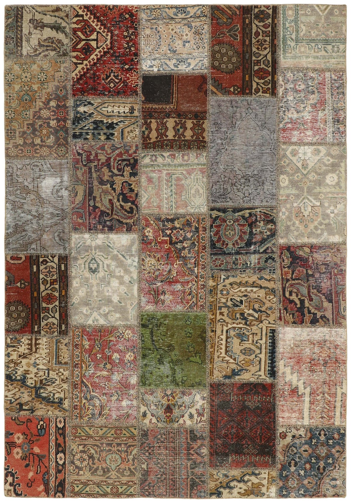 Vintage Royal Patchwork Rugs | Antique Persian Handcraft165 cm x 235 cm