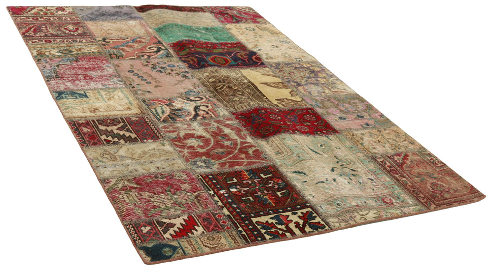 Vintage Royal Patchwork Rugs | Antique Persian Handcraft143 cm x 201 cm
