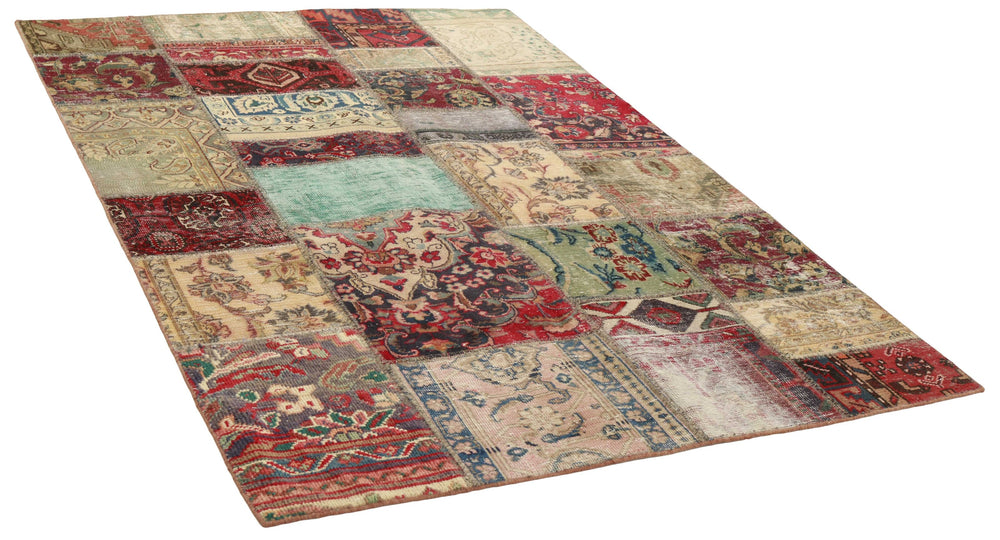 Vintage Royal Patchwork Rugs | Antique Persian Handcraft143 cm x 203 cm