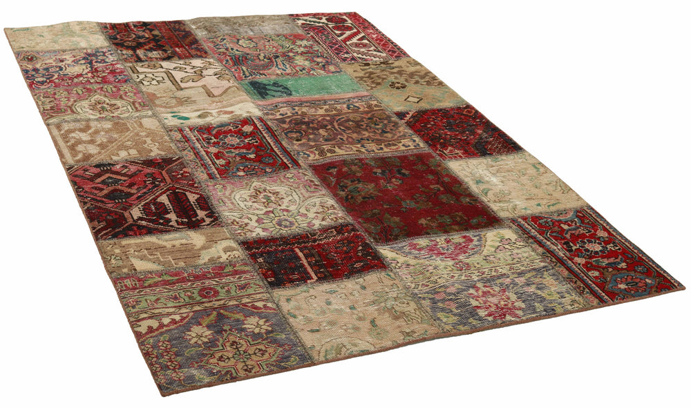 Vintage Royal Patchwork Rugs | Antique Persian Handcraft142 cm x 203 cm