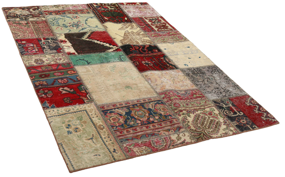 Vintage Royal Patchwork Rugs | Antique Persian Handcraft142 cm x 195 cm