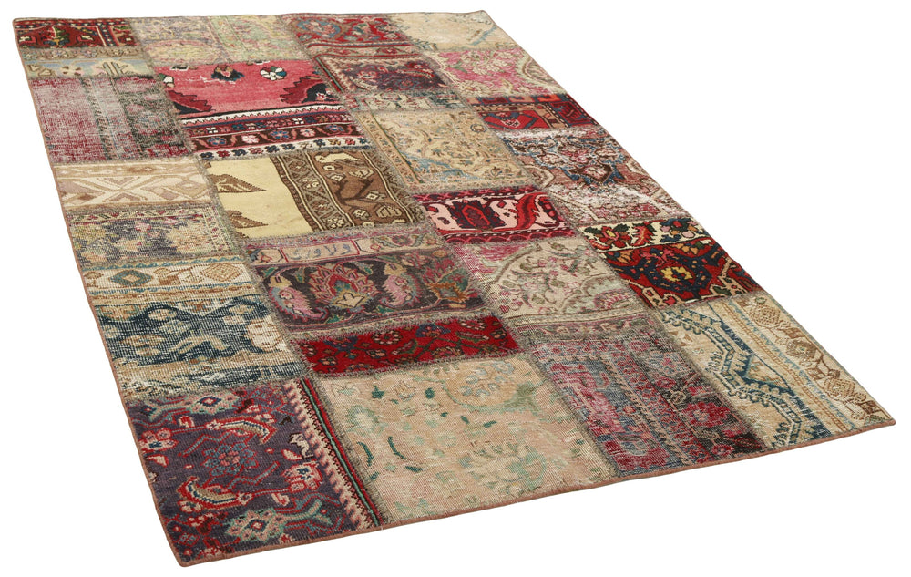 Vintage Royal Patchwork Rugs | Antique Persian Handcraft141 cm x 201 cm