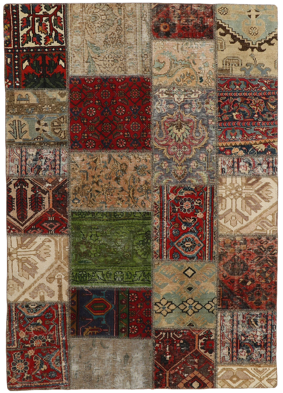 Vintage Royal Patchwork Rugs | Antique Persian Handcraft141 cm x 203 cm