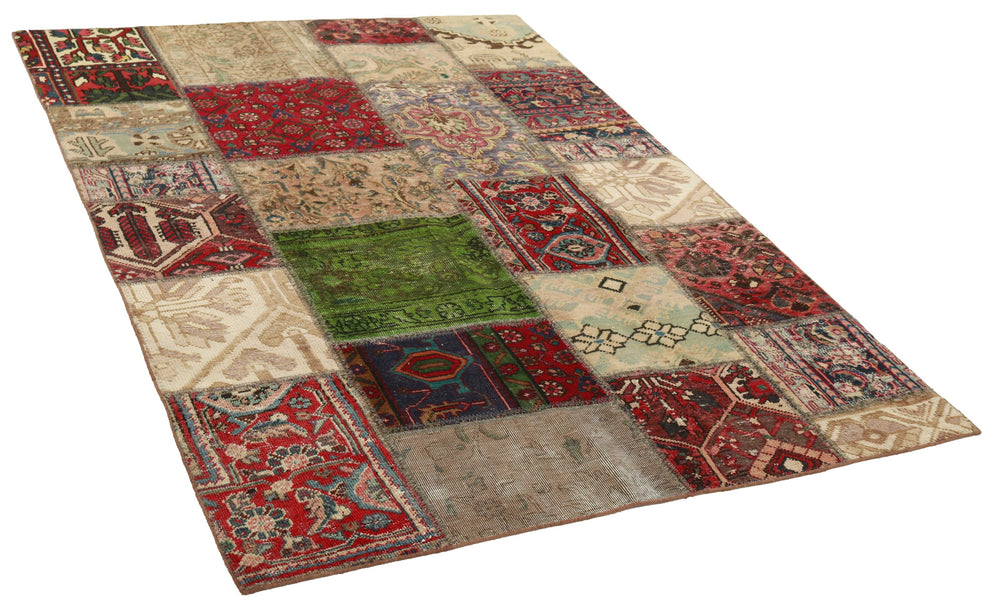 Vintage Royal Patchwork Rugs | Antique Persian Handcraft141 cm x 203 cm