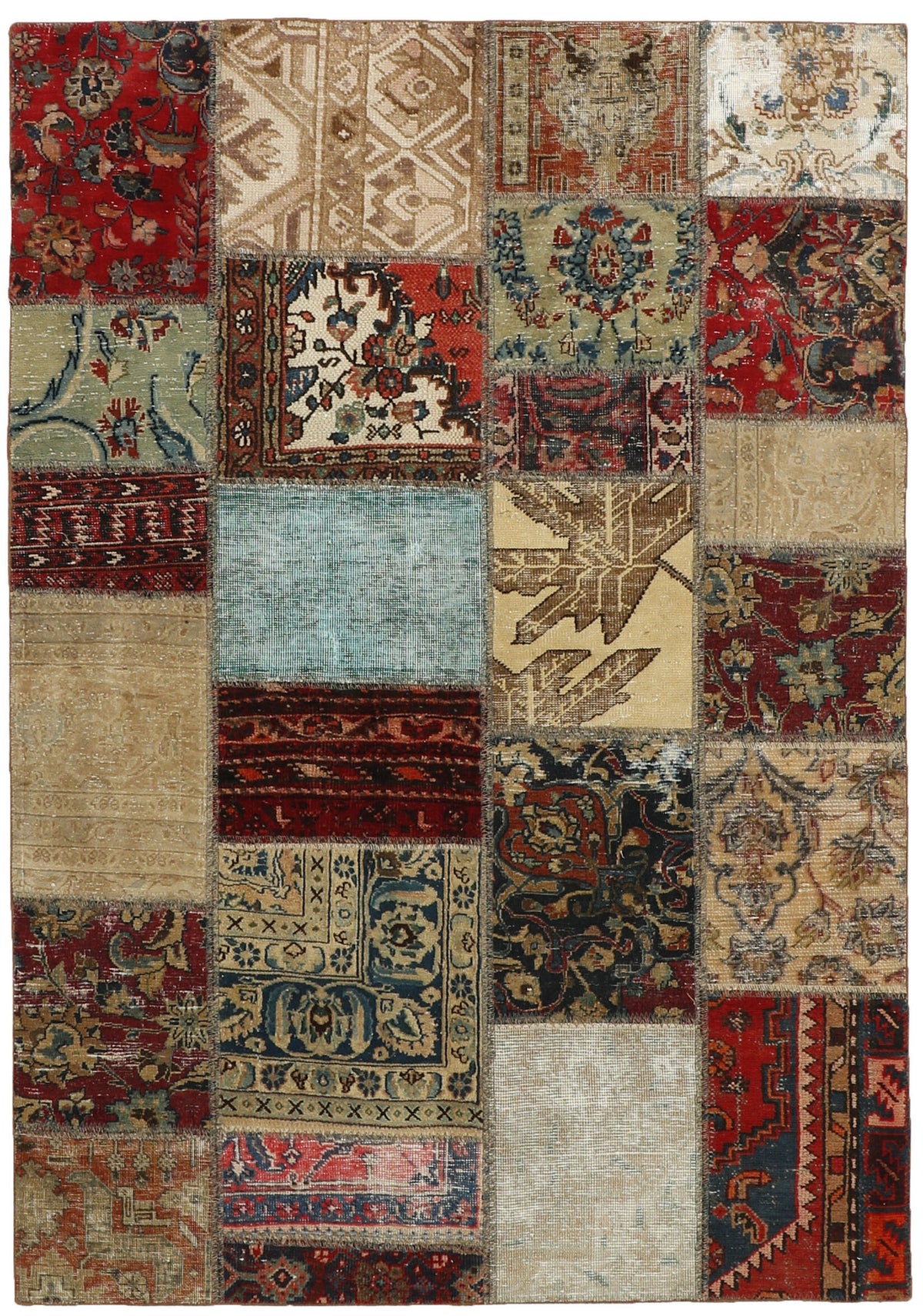 Vintage Royal Patchwork Rugs | Antique Persian Handcraft141 cm x 200 cm