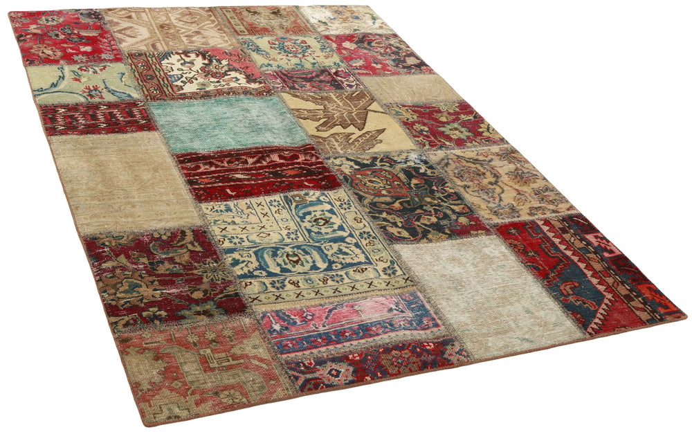 Vintage Royal Patchwork Rugs | Antique Persian Handcraft141 cm x 200 cm