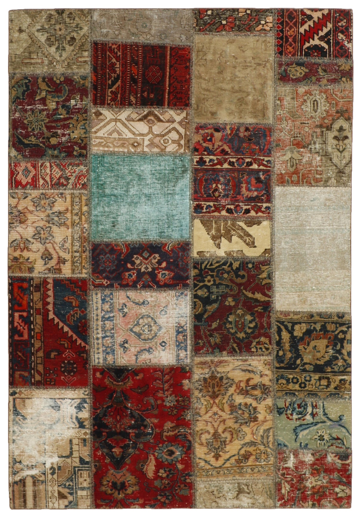 Vintage Royal Patchwork Rugs | Antique Persian Handcraft143 cm x 202 cm