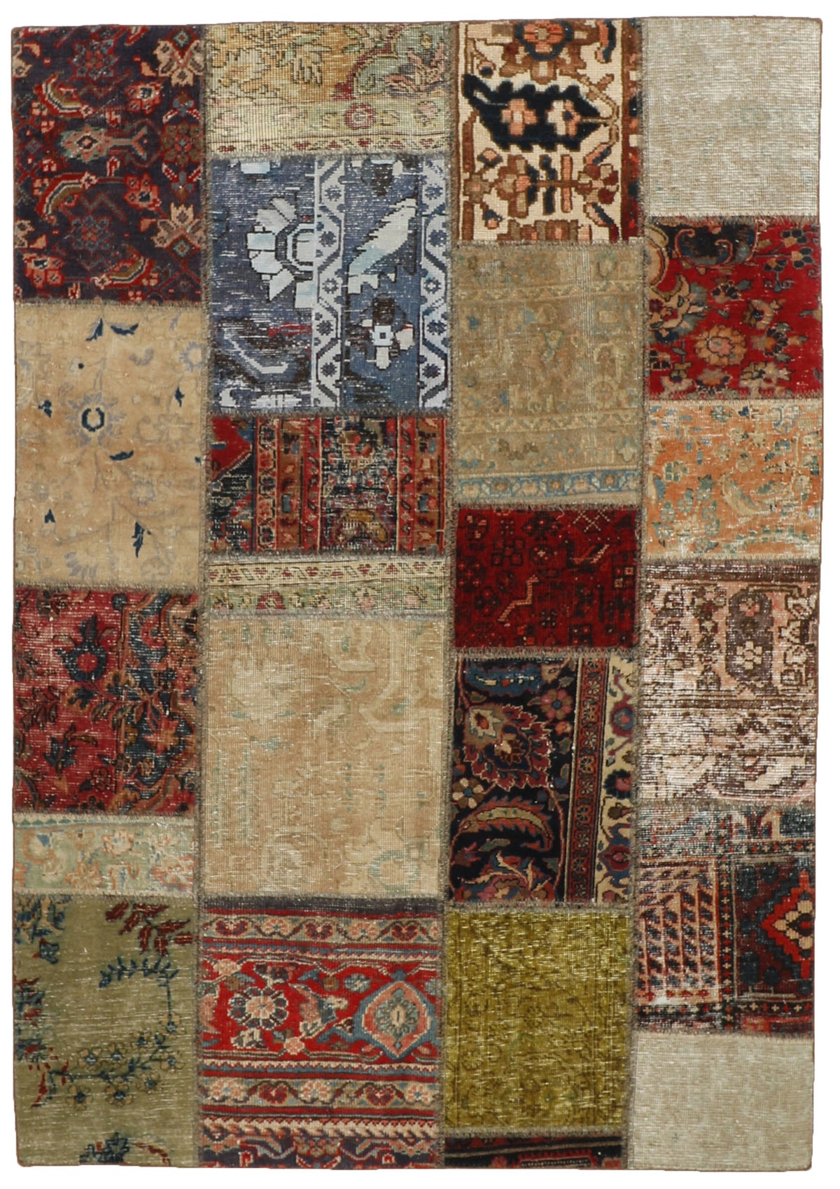 Vintage Royal Patchwork Rugs | Antique Persian Handcraft144 cm x 202 cm