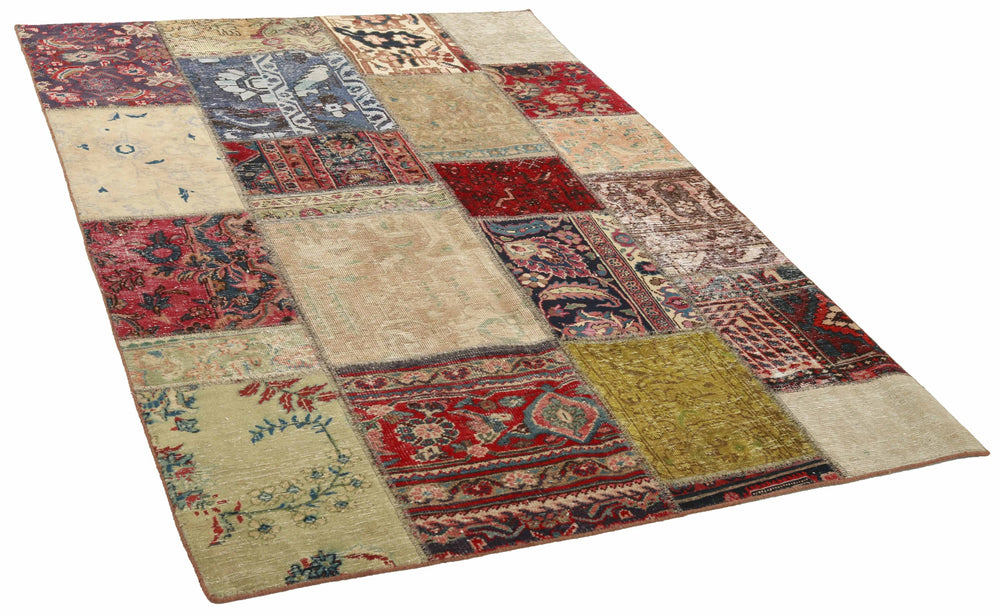 Vintage Royal Patchwork Rugs | Antique Persian Handcraft144 cm x 202 cm