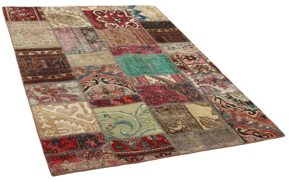 Vintage Royal Patchwork Rugs | Antique Persian Handcraft143 cm x 202 cm