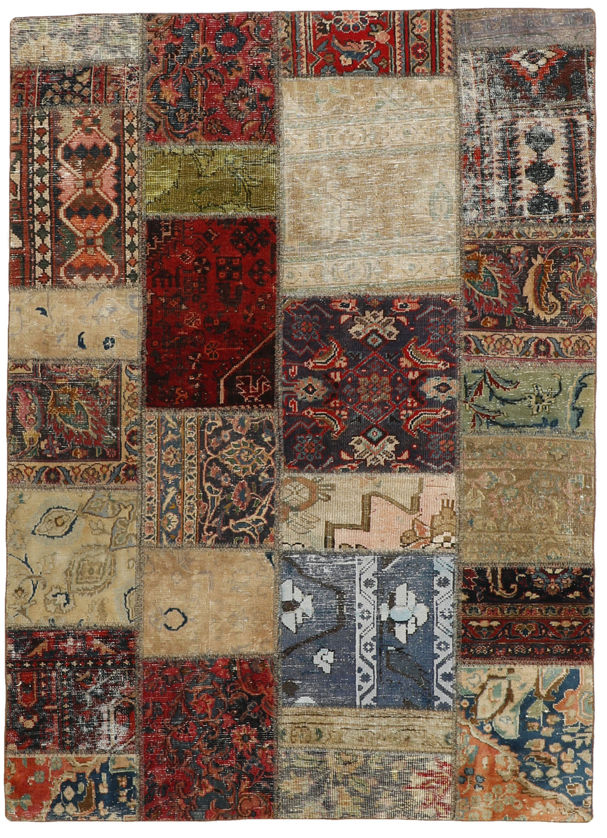 Vintage Royal Patchwork Rugs | Antique Persian Handcraft144 cm x 207 cm