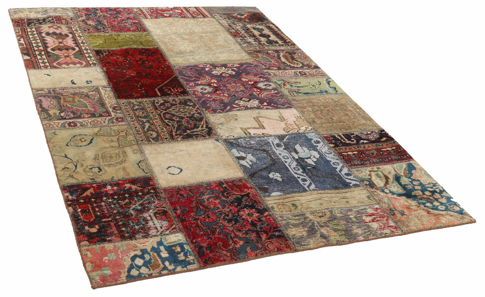 Vintage Royal Patchwork Rugs | Antique Persian Handcraft144 cm x 207 cm