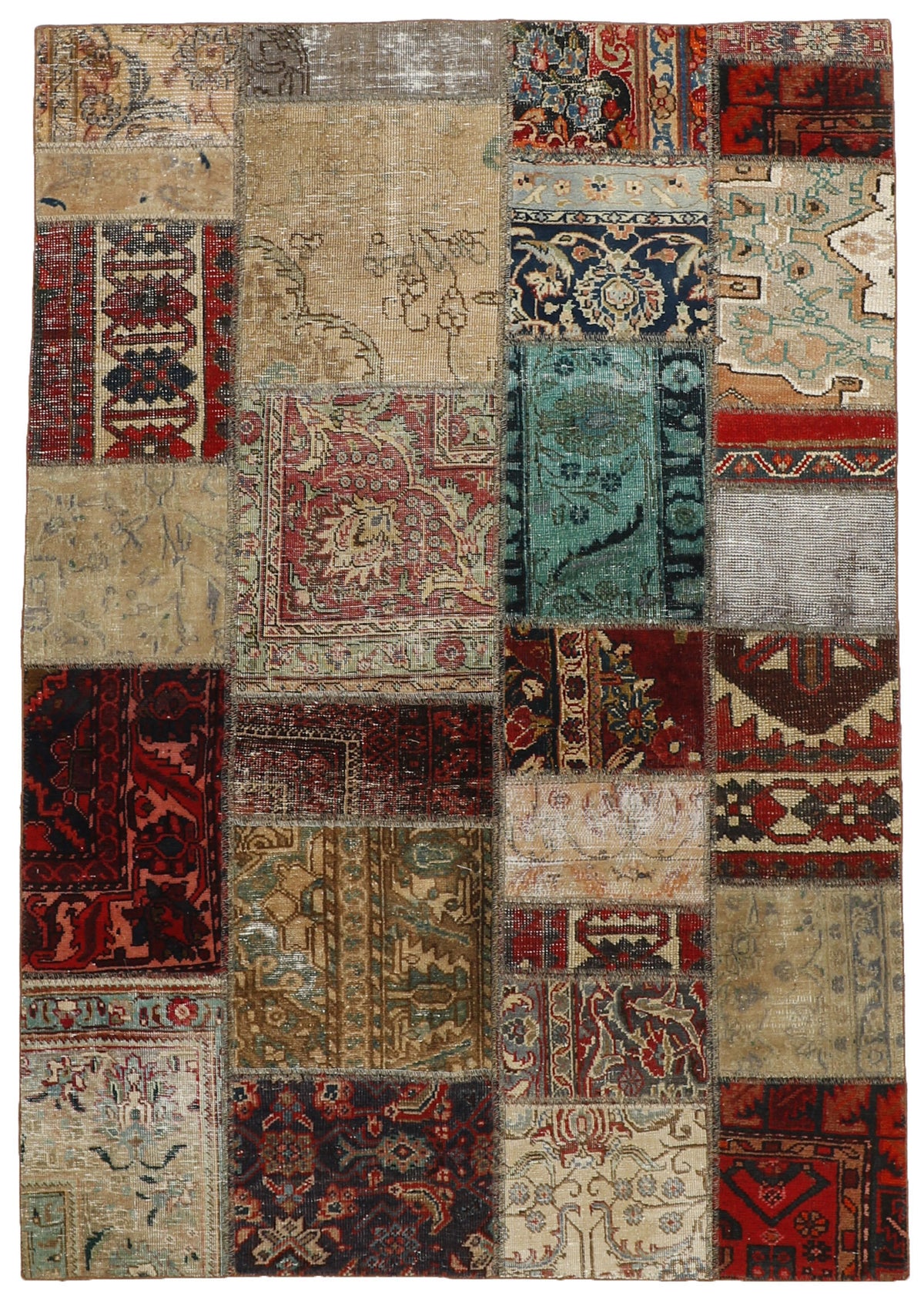 Vintage Royal Patchwork Rugs | Antique Persian Handcraft141 cm x 200 cm