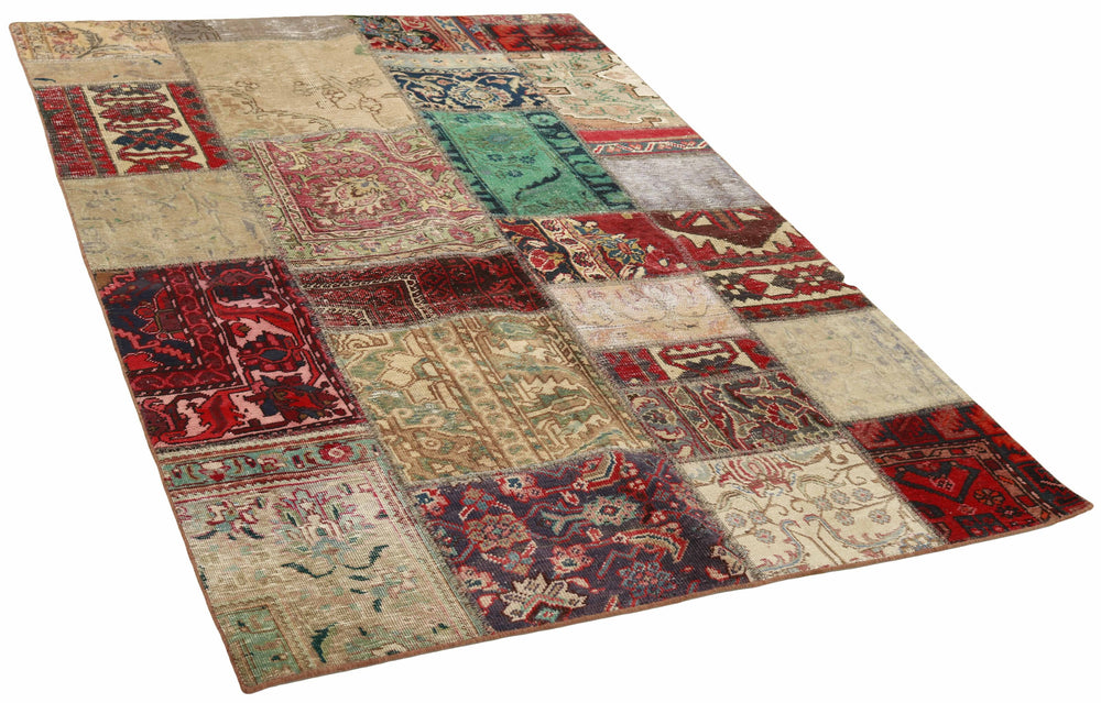 Vintage Royal Patchwork Rugs | Antique Persian Handcraft141 cm x 200 cm