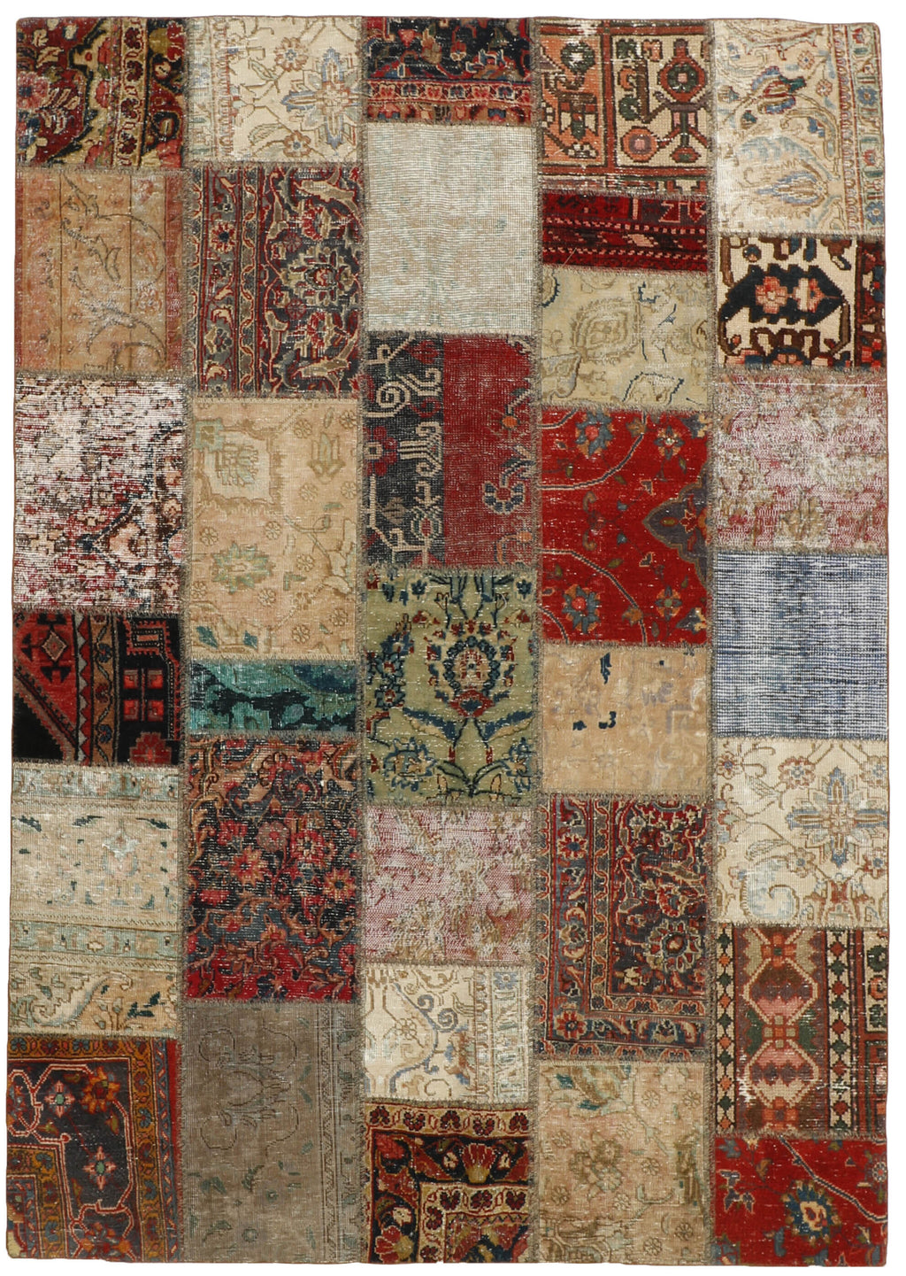 Vintage Royal Patchwork Rugs | Antique Persian Handcraft167 cm x 237 cm ...