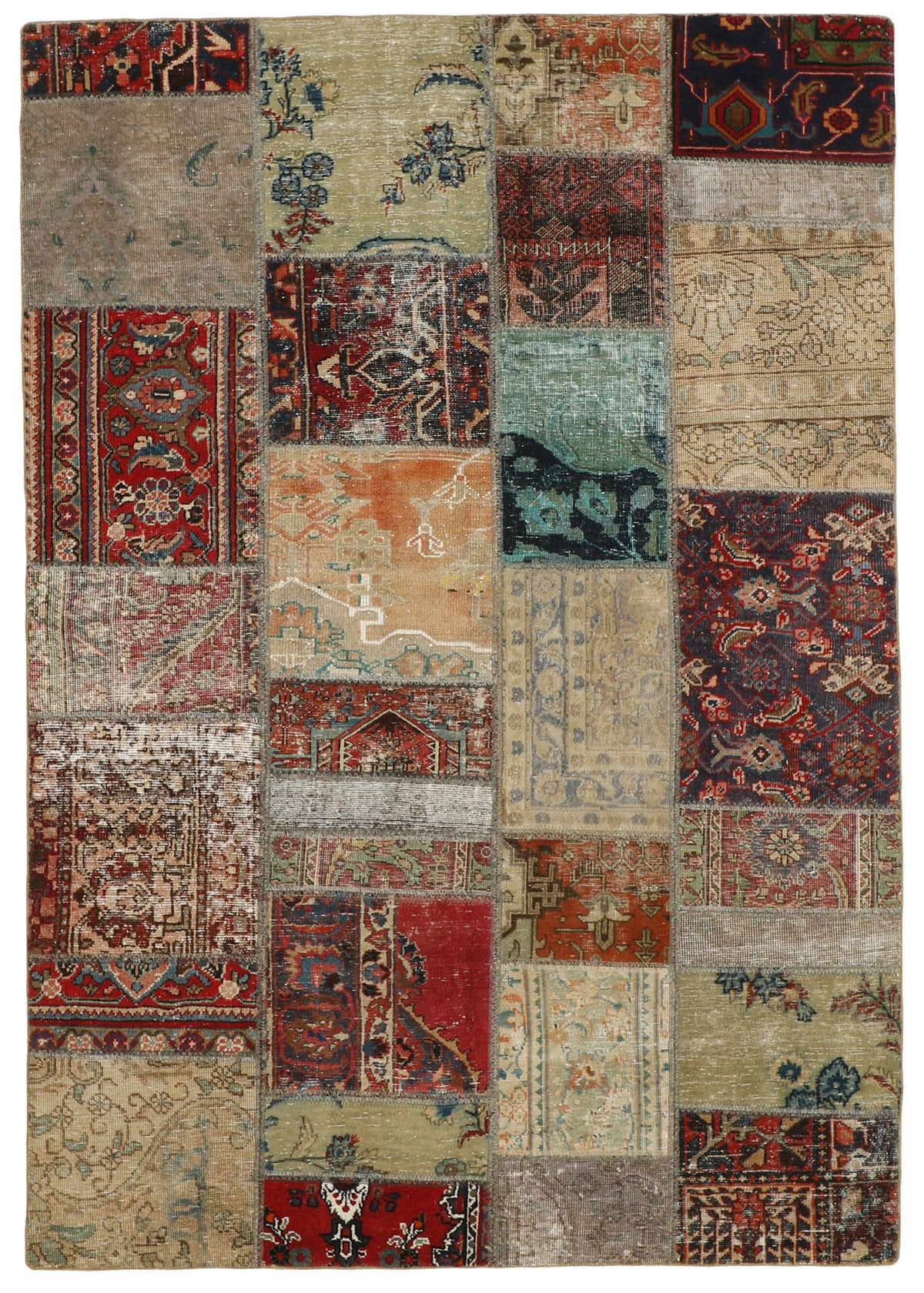 Vintage Royal Patchwork Rugs | Antique Persian Handcraft161 cm x 235 cm