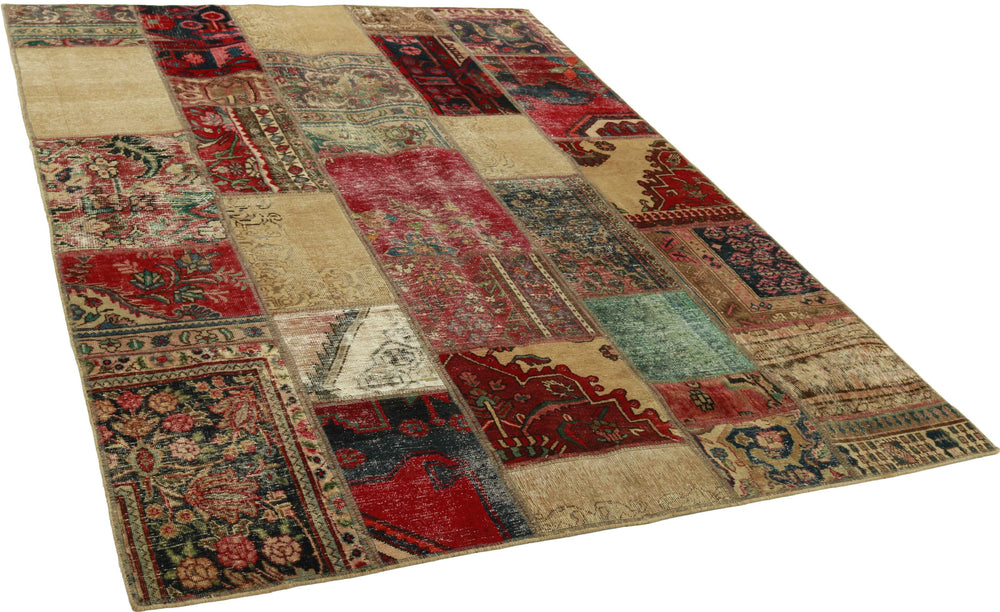Vintage Royal Patchwork Rugs | Antique Persian Handcraft172 cm x 238 cm